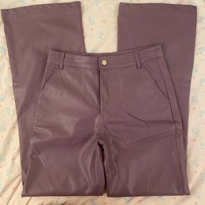 Princess Polly purple leather pants